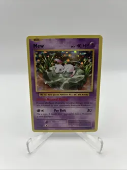 HOLO BLEED ERROR - Mew 53/108 XY Evolutions Holo Rare Pokemon TCG Card Lily Pad - Image 1