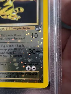 PSA 8 Electabuzz Best of Game Reverse Holo Promo 1 Pokemon TCG Card Graded SWIRL - Image 4