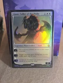 Ajani, Caller of the Pride Foundations Foil - Image 1