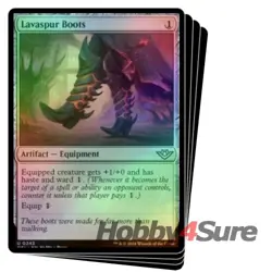 Foil Lavaspur Boots X4 M/NM Magic: The Gathering MTG Outlaws Of Thunder Junction - Image 1