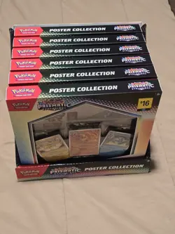 Pokemon Prismatic Evolutions Poster Collection Sealed Full Display Case Lot Of 6 - Image 1