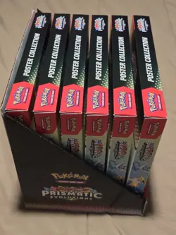 Pokemon Prismatic Evolutions Poster Collection Sealed Full Display Case Lot Of 6 - Image 2