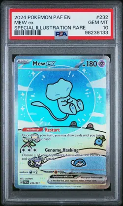 Pokemon 2024 Mew ex 232/091 SIR Paldean Fates GEM MINT PSA 10 - Image 1