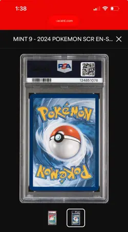 2024 POKEMON SCR EN-STELLAR CROWN ILLUSTRATION RARE #154 GULPIN PSA 9 - Image 2