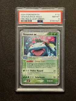 2004 POKEMON EX FIRE RED & LEAF GREEN #112 VENUSAUR EX-HOLO PSA 8 - Image 3