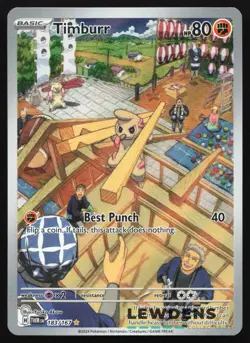 Timburr - 183/167 - Illustration Rare - Twilight Masquerade - Pokemon Card 3 - Image 1