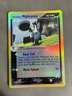 Mightyena 30/95 Ex Team Magma Vs Aqua Reverse Holo Pokemon Card 2004 Aqua’s - Image 1