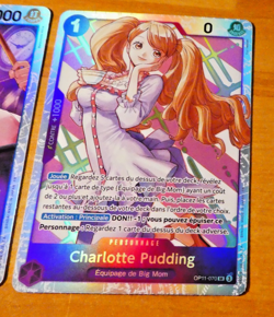 ONE PIECE FRANCAISE CARD GAME HOLO CARTE CARTE PUDDING OP11-070 SR FR MINT - Image 1
