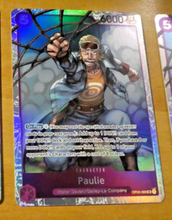 ONE PIECE ENGLISH CARD HOLO GAME CARTE Paulie OP03-066 SR JCC EN NM - Image 1