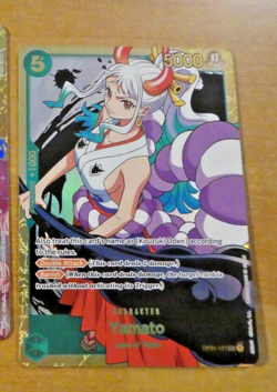 ONE PIECE ENGLISH CARD HOLO GAME CARTE Yamato OP01-121 SEC JCC EN MINT - Image 1