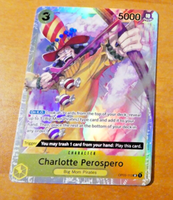 ONE PIECE ENGLISH CARD GAME HOLO CARTE CHARLOTTE OP03-113 SR ANGLAIS EN TCG MINT - Image 1
