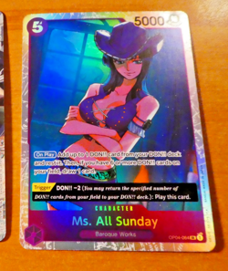 ONE PIECE ENGLISH CARD HOLO GAME CARTE MS. ALL SUNDAY OP04-064 SR ** - Image 1