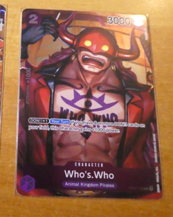 ONE PIECE ENGLISH CARD GAME HOLO CARTE WHO'S.WHO OP01-109 ALT EN MINT - Image 1