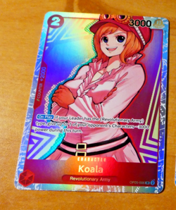 ONE PIECE ENGLISH CARD HOLO GAME CARTE KOALA OP05-006 SR NM - Image 1