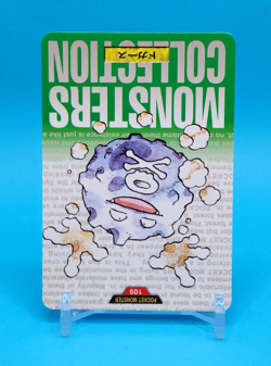 Pokemon Card Japanese - Koffing No. 109 - Bandai Carddass - Green - Image 2