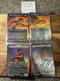 Mint MTG LTR Lord Of The Rings Mount Doom Card Scene The One Ring FOIL 448 - 451 - Image 1