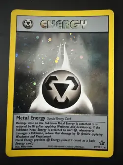 WOTC SWIRL - Metal Energy 19/111 - Neo Genesis Holo Rare Pokemon Card - Image 1