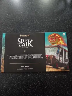 MTG Secret Lair PlayStation Twisted Metal Sol Ring Rainbow Foil Edition - Image 1