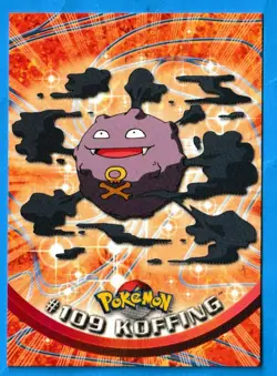2000 Topps Pokemon TV Animation Edition Koffing #109 Blue Topps Logo NM-MT - Image 1