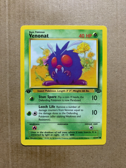 1st Edition Venonat 63/64 Jungle Set - Common Pokemon Card - NM/Mint - Image 1