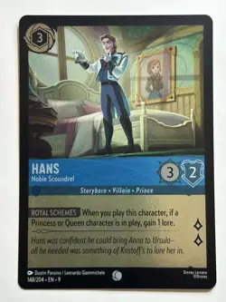 Hans - Noble Scoundrel Cold Foil Fabled 148/204 NM Lorcana Card - Image 1