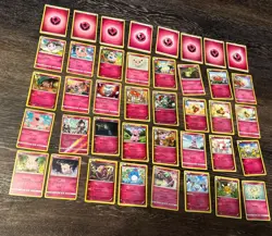 40 LOT Pokemon Cards DISCONTINUED FAIRY PINK Lot 3 Holos Rare TCG ALL DIFFERENT - Image 1