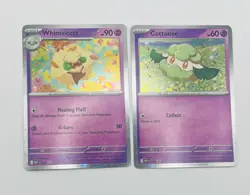 Cottonee MEP 018 & Whimsicott MEP 019 Pokemon Phantasmal Flames Blister Promos - Image 1