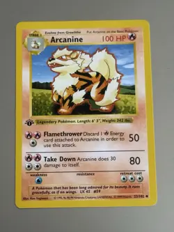 1999 POKEMON 1ST EDITION #23 ARCANINE - Image 1