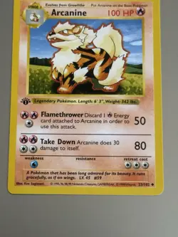 1999 POKEMON 1ST EDITION #23 ARCANINE - Image 3