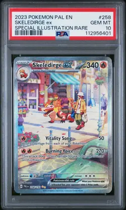 2023 POKEMON PAL EN-PALDEA EVOLVED #258 SKELEDIRGE EX PSA 10 - Image 1
