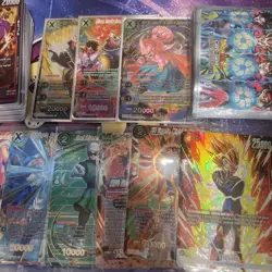 100+ Dragon Ball Super Cards Bundle SPR Sealed Promos Foils Anniversary Sleeves - Image 4