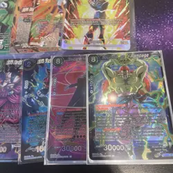 100+ Dragon Ball Super Cards Bundle SPR Sealed Promos Foils Anniversary Sleeves - Image 5