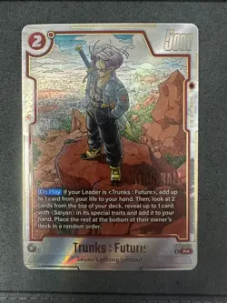 Trunks : Future SB02-010 Alternate Art Manga Booster 02 Dragon Ball Card English - Image 1