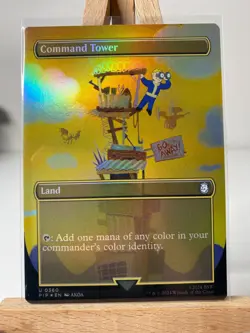 MTG NM Command Tower - Universes Beyond: Fallout [Foil] [PIP] [Borderless] - Image 1