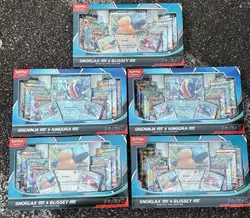 Lot Of 5 Pokemon Greninja Ex Kingdra Snorlax Blissed Special Collection Box - Image 1