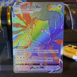 Pokemon TCG Regieleki VMAX Silver Tempest 198/195 Holo Secret Rare Rainbow - Image 1