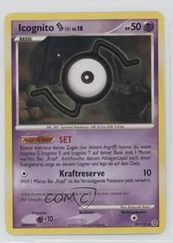 Unown German Pokemon Diamond & Pearl Secret Wonders #39 2007 - Image 1