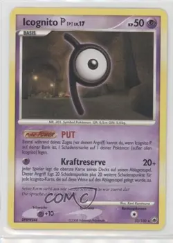 Unown German Pokemon Diamond & Pearl Majestic Dawn #33 2008 - Image 1