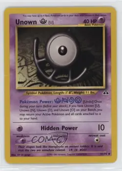 Unown (U) Pokemon Neo Discovery #51 2001 - Image 1