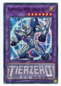 Yugioh Elemental HERO Brave Neos SAST-EN035 Super Rare 1st Edition Near Mint/LP - Image 1