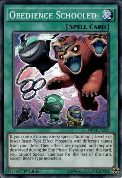 Obedience Schooled - Super Rare 1st Edition MP14-EN242 - LP - YuGiOh - Image 1