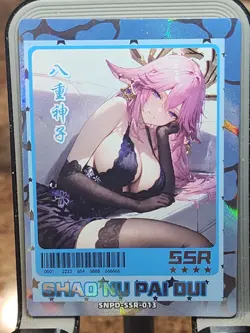 Yae Miko Girl Party 6 Card Maiden Goddess Story Anime Waifu SSR Spicy SSR-033 - Image 1