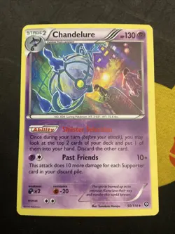 Pokemon Card Chandelure 50/114 Steam Siege Holo Rare 2016 - NM - Image 1