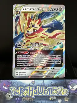 Pokemon Card Zamazenta VSTAR 099/159 Ultra Rare Crown Zenith Near Mint - Image 1