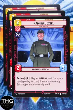 Admiral Ozzel 129/252 Uncommon Star Wars Unlimited Card Playset - Image 1