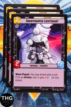 Snowtrooper Lieutenant 227/252 Common Star Wars Unlimited Card Playset - Image 1