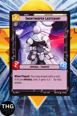 Snowtrooper Lieutenant 227/252 Common Star Wars Unlimited Card Playset - Image 2