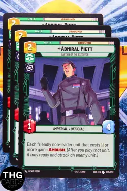 Admiral Piett 079/252 Uncommon Star Wars Unlimited Card Playset - Image 1