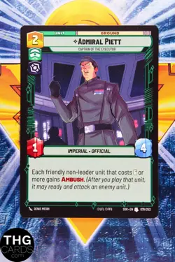 Admiral Piett 079/252 Uncommon Star Wars Unlimited Card Playset - Image 2