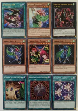 YuGiOh 9 Card Harpie Set/Lot - Image 1